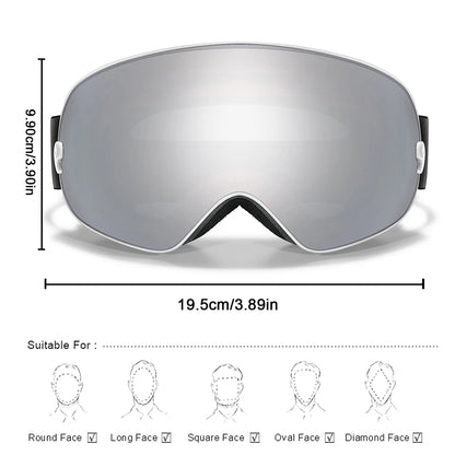 Premium Anti-Fog Ski Goggles with UV400 Protection & Night Vision Lens 1