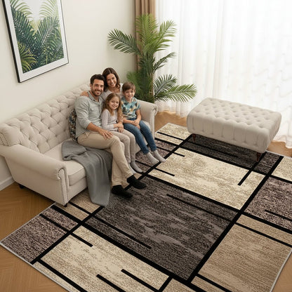 GEOFLOOR – Premium Geometric Area Mat Design for Living Room & Office