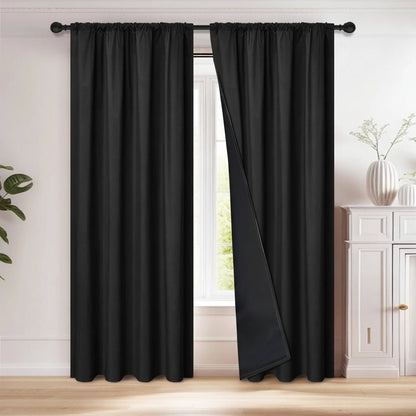 Premium Blackout Curtain Panel - 100% Light Blocking Blackout Drapes for Living Room & Bedroom 0