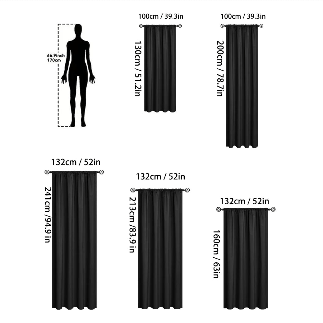 Premium Blackout Curtain Panel - 100% Light Blocking Blackout Drapes for Living Room & Bedroom 1