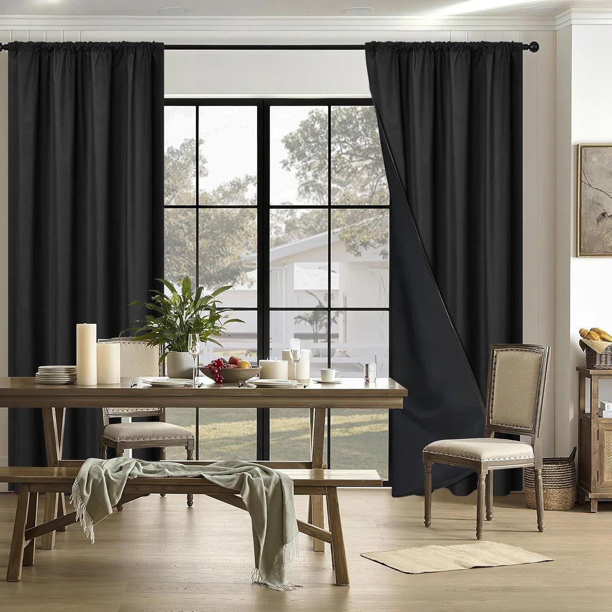 Premium Blackout Curtain Panel - 100% Light Blocking Blackout Drapes for Living Room & Bedroom 2