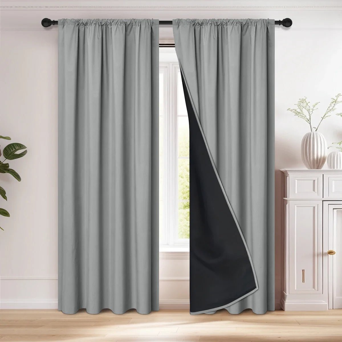 Premium Blackout Curtain Panel - 100% Light Blocking Blackout Drapes for Living Room & Bedroom 8