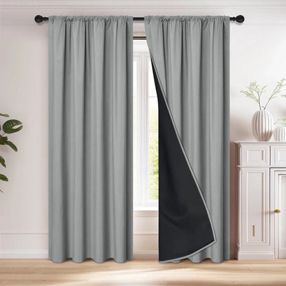 Premium Blackout Curtain Panel - 100% Light Blocking Blackout Drapes for Living Room & Bedroom 8