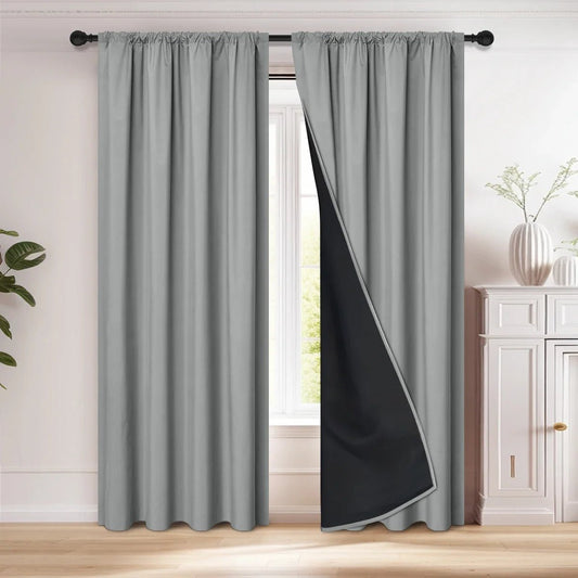 Premium Blackout Curtain Panel - 100% Light Blocking Blackout Drapes for Living Room & Bedroom 8