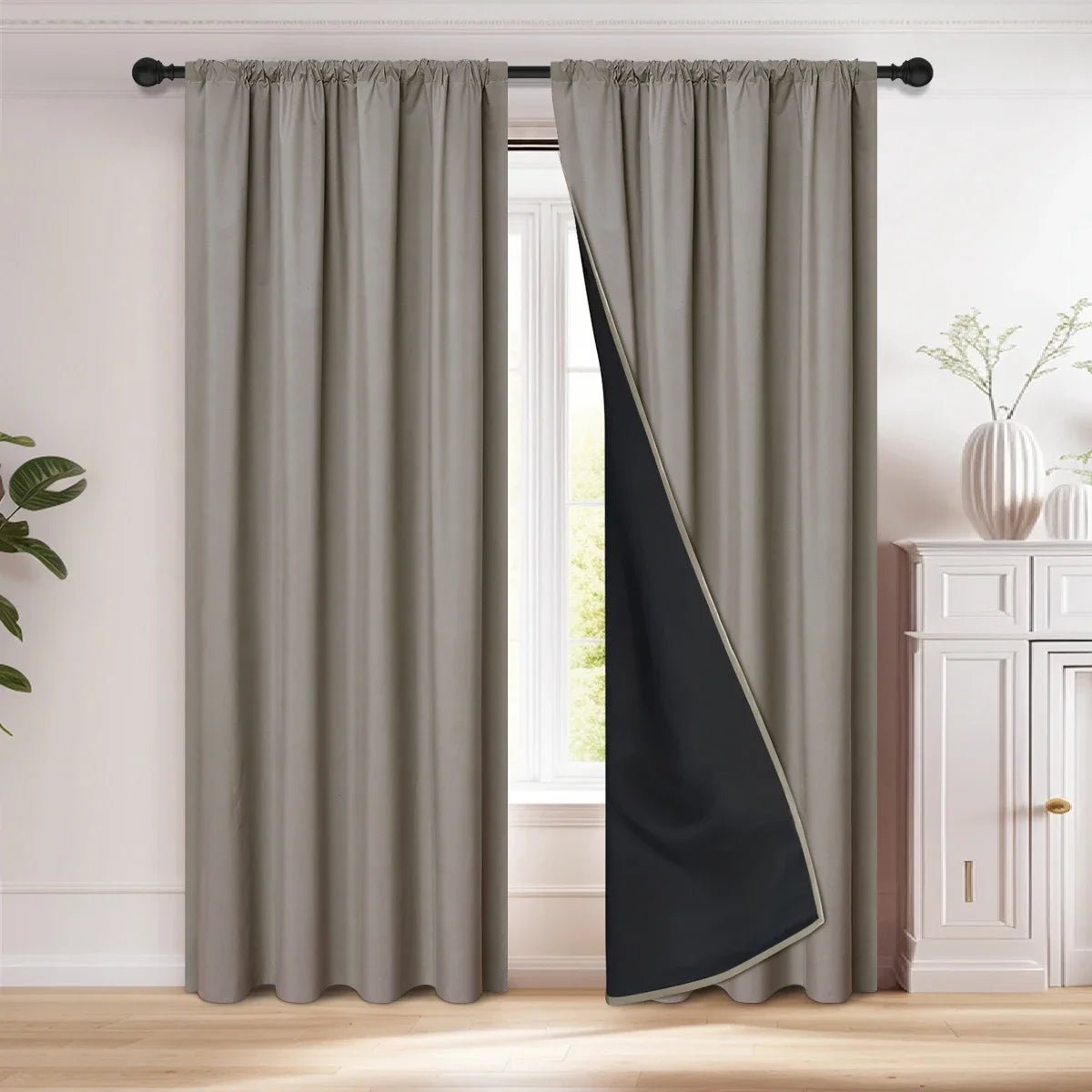 Premium Blackout Curtain Panel - 100% Light Blocking Blackout Drapes for Living Room & Bedroom 9
