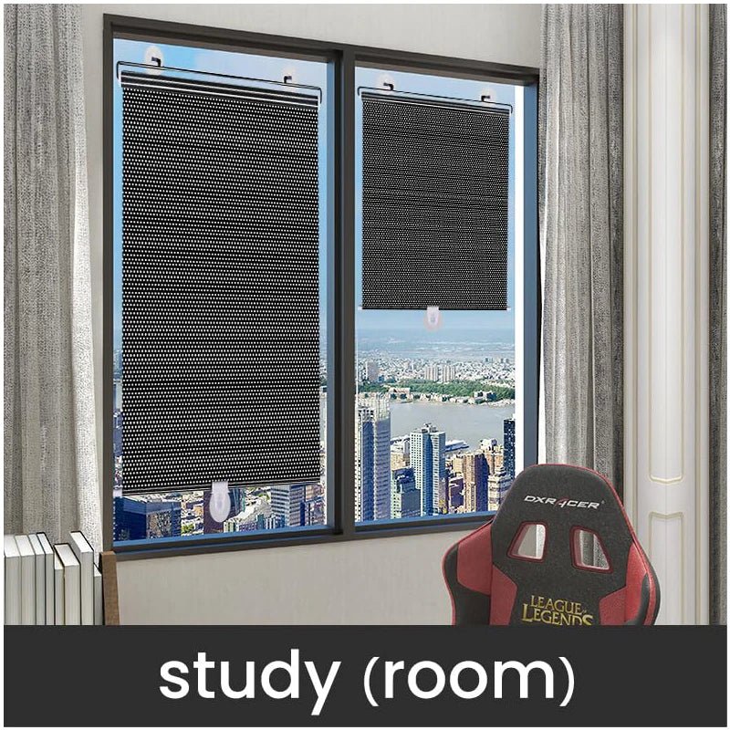 Premium Blackout Roller Shades - No-Drill Cellular Blackout Window Blinds for Indoor/Outdoor Use 3
