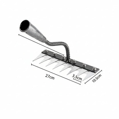 STEELRAKE – Premium Carbon Steel Garden Rake with Interchangeable Heads