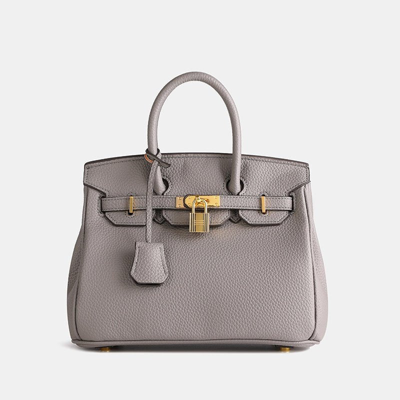COWELLA – Premium Cowhide Leather Handbag with Zippered Compartments