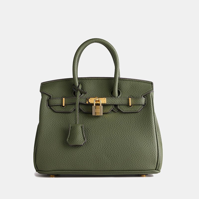 COWELLA – Premium Cowhide Leather Handbag with Zippered Compartments