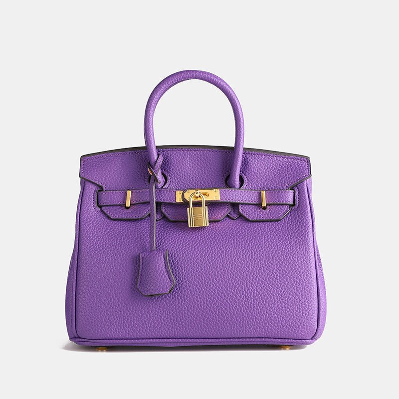 COWELLA – Premium Cowhide Leather Handbag with Zippered Compartments