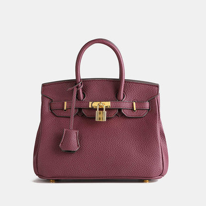 COWELLA – Premium Cowhide Leather Handbag with Zippered Compartments
