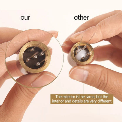 Premium Espresso Coffee Tamper with Stainless Steel Needles & Wooden Handle 3