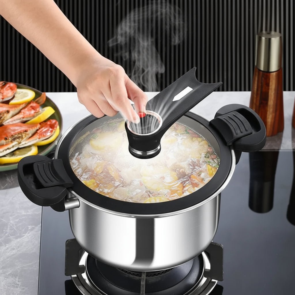 Premium Kitchenware - 304 Stainless Steel Multifunctional Pressure Cooker 2