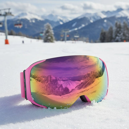 MIRRORMAG – Premium Magnetic UV400 Anti-Fog Ski Goggles with Quick-Change Lenses