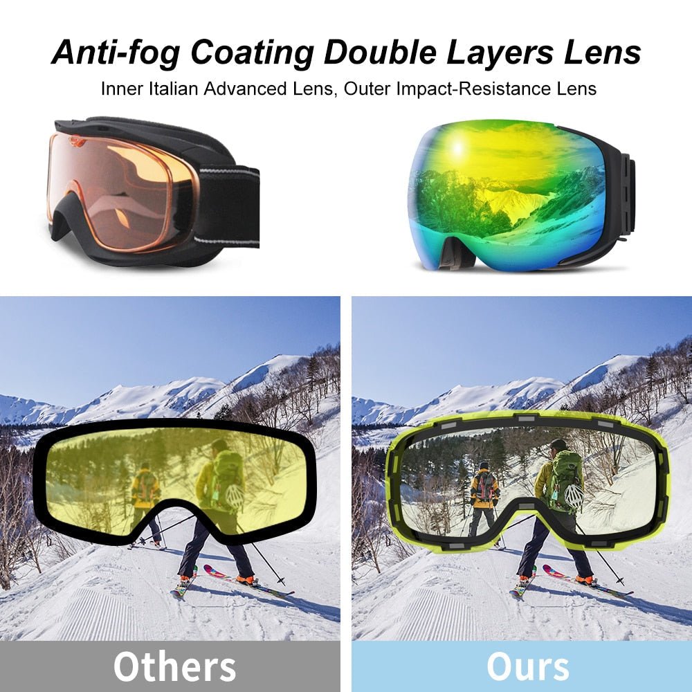 Premium Magnetic UV Protection Anti-Fog Snow Ski Goggles with Quick-Change Lenses 3