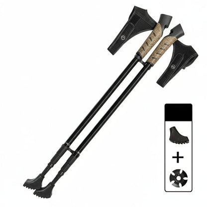 Premium Nordic Hiking Poles - Lightweight Telescopic Trekking Sticks with Cork Handle 6