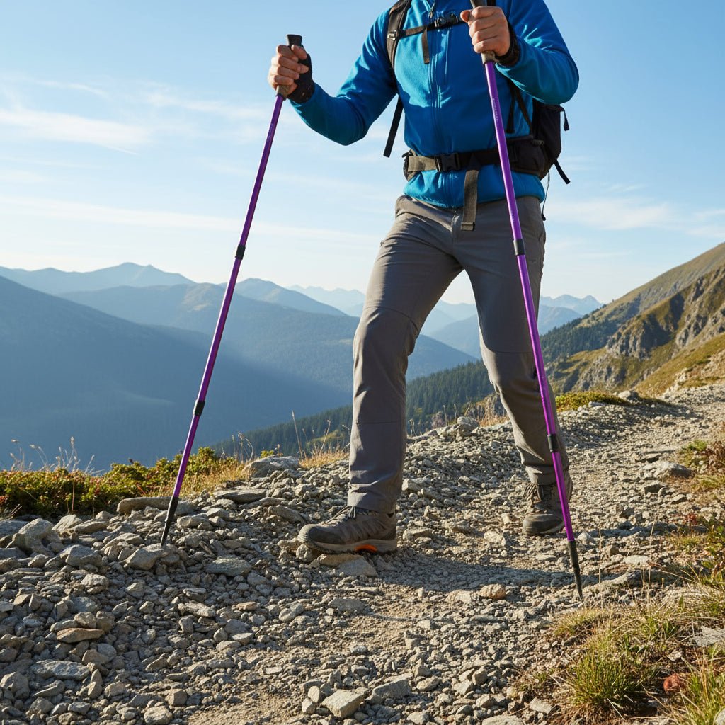 Premium Nordic Hiking Poles - Lightweight Telescopic Trekking Sticks with Cork Handle 7