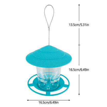 Premium Outdoor Bird Feeder - Large Hexagonal Design with Easy Refill & Weather Protection 2