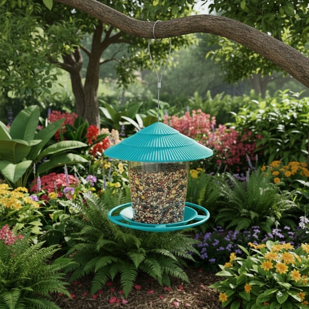 Premium Outdoor Bird Feeder - Large Hexagonal Design with Easy Refill & Weather Protection 6