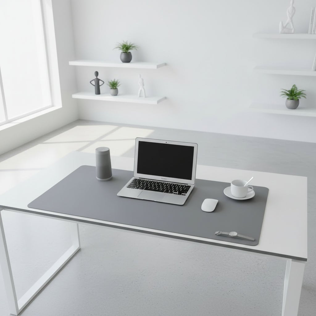 DESKELITE – Premium PU Leather Desk Mat Waterproof Desk Pad with Non-Slip Backing