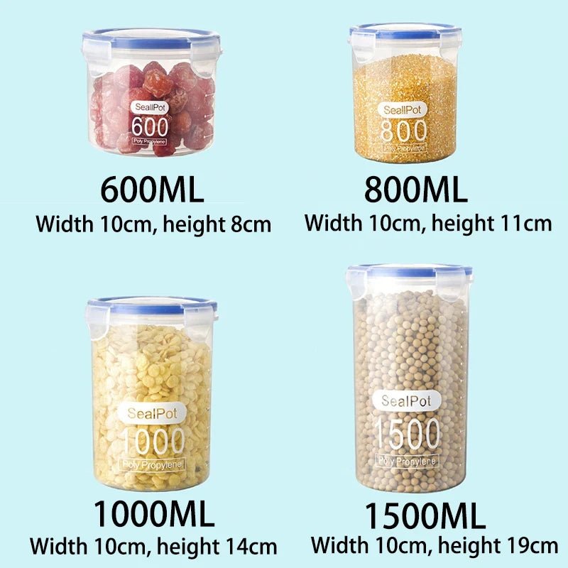 Premium Sealed Storage Box - Large Capacity Food Containers for Grains & Spices 5