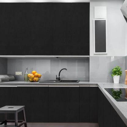 Premium Self-Adhesive Black Wood Wallpaper for Easy Home Renovation 3