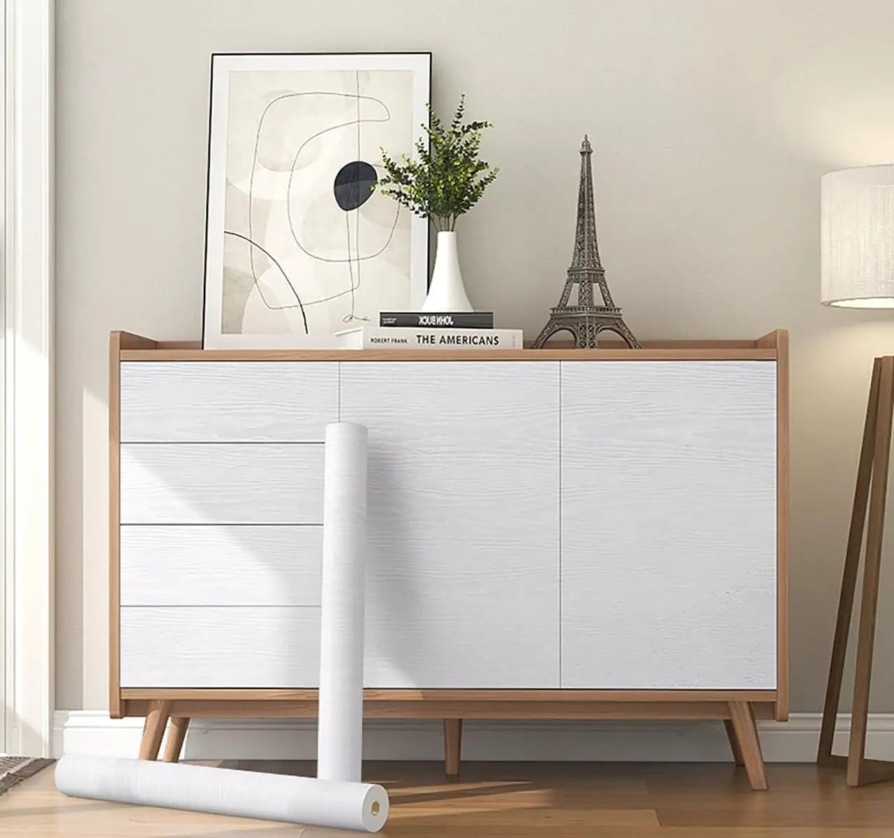 Premium Self-Adhesive Black Wood Wallpaper for Easy Home Renovation 6