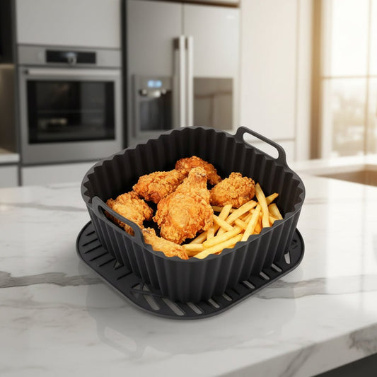 Premium Silicone Air Fryer Liners - Non-Stick Square Mats for 4-7QT Ovens 0