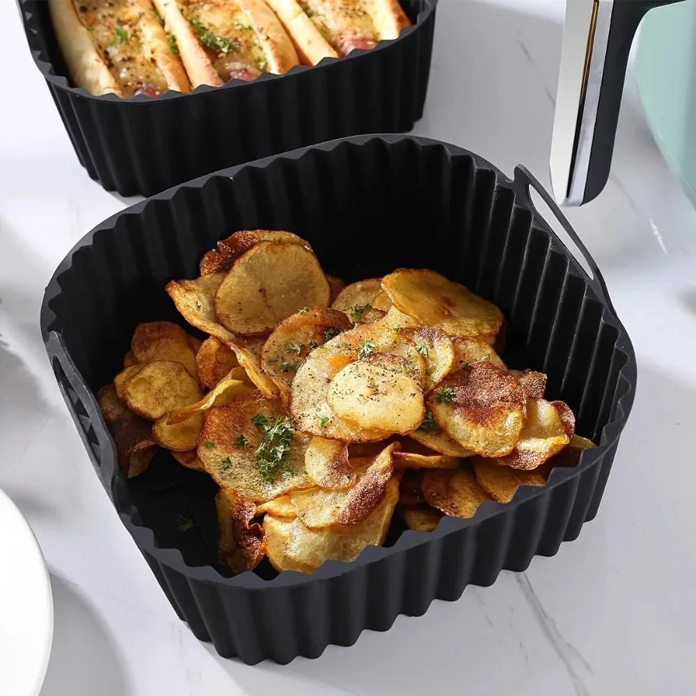 Premium Silicone Air Fryer Liners - Non-Stick Square Mats for 4-7QT Ovens 2