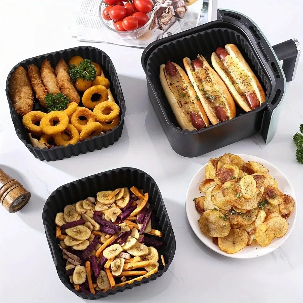 Premium Silicone Air Fryer Liners - Non-Stick Square Mats for 4-7QT Ovens 3