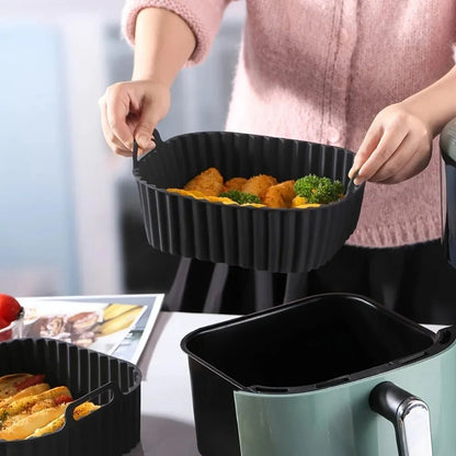 Premium Silicone Air Fryer Liners - Non-Stick Square Mats for 4-7QT Ovens 4