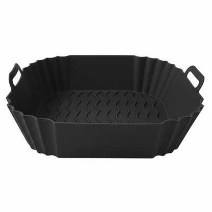 Premium Silicone Air Fryer Liners - Reusable Non-Stick Baking Tray with Side Handles 9
