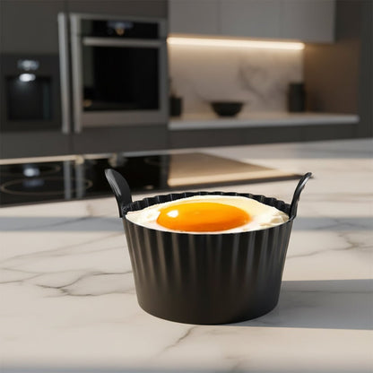 Premium Silicone Egg Cups - Non-Stick Reusable Molds, Dishwasher Safe, Set of 6 3