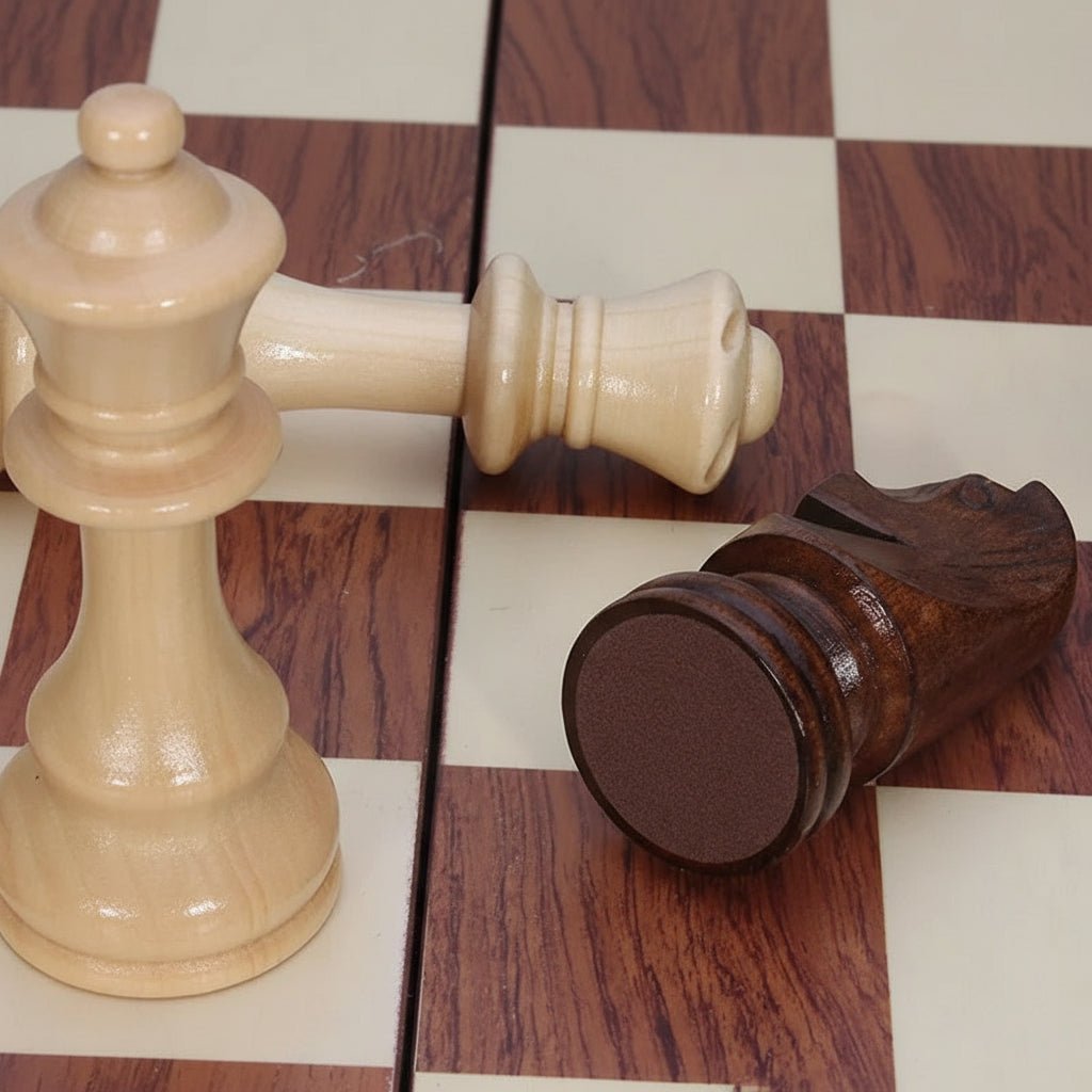 Premium Solid Wood Chess Set - Elegant Folding Chess Board for Game Night 3