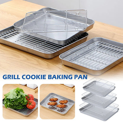 Premium Stainless Steel Baking Sheet & Tray Set for Effortless Cooking 1