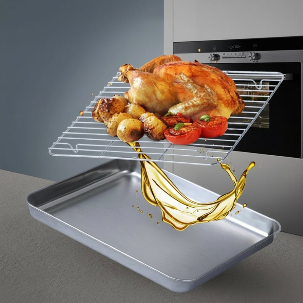 Premium Stainless Steel Baking Sheet & Tray Set for Effortless Cooking 4