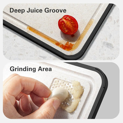 Premium Titanium Cutting Board - Double-Sided Non-Slip with Juice Groove & Handles 4