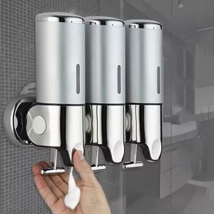 Premium Wall-Mounted Soap Dispenser - Elegant Stainless Steel Design 1