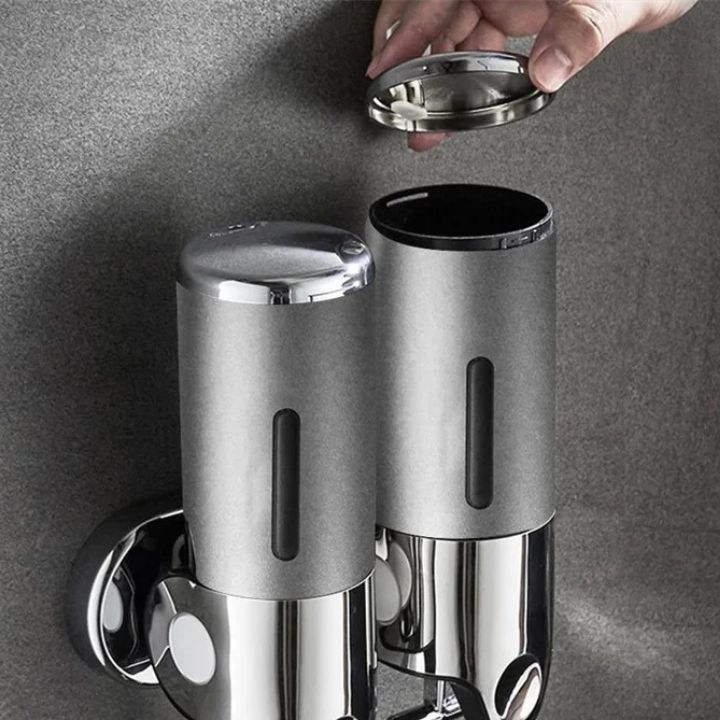 Premium Wall-Mounted Soap Dispenser - Elegant Stainless Steel Design 7