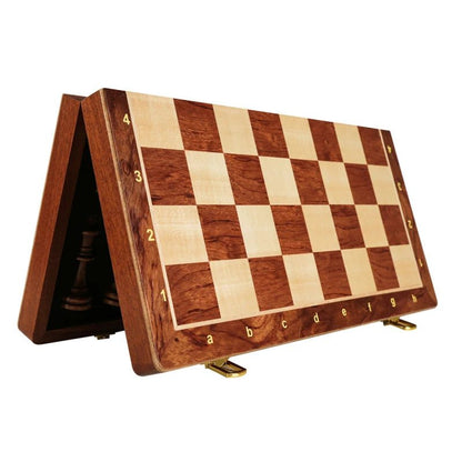 Premium Wooden Chess Set - Classic Folding Design with Solid Walnut Chess Board 3