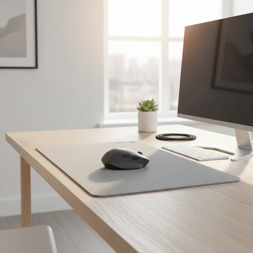 Premium Wool Felt Mouse Pad - Anti-Slip Desk Protector for Home & Office 4