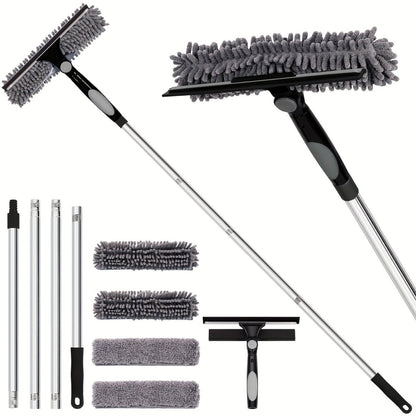 ProClean - 2-in-1 Adjustable Glass Cleaning Tool with Squeegee & Scrubber 0