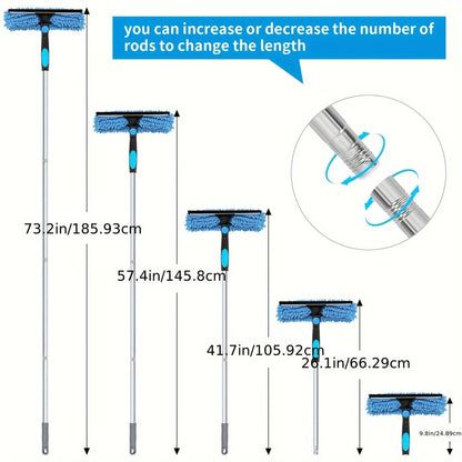 ProClean - 2-in-1 Adjustable Glass Cleaning Tool with Squeegee & Scrubber 2