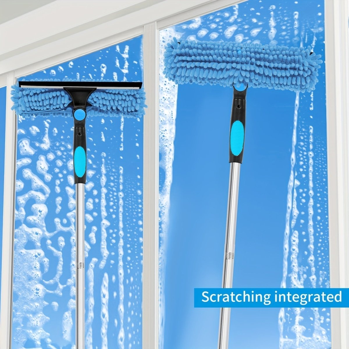 ProClean - 2-in-1 Adjustable Glass Cleaning Tool with Squeegee & Scrubber 5