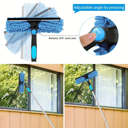 ProClean - 2-in-1 Adjustable Glass Cleaning Tool with Squeegee & Scrubber 7