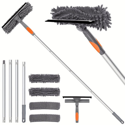 ProClean - 2-in-1 Adjustable Glass Cleaning Tool with Squeegee & Scrubber 8