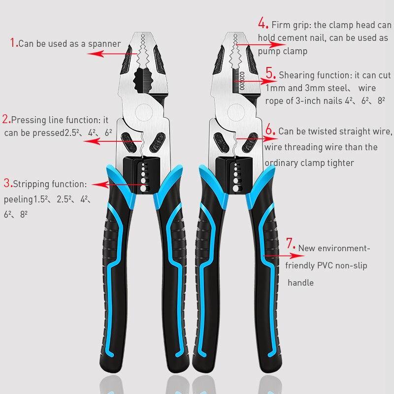 ProGrip - Multifunctional Heavy Duty Wire Pliers with Anti-Skid Handle 8