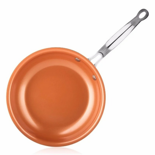 Professional Copper Frying Pan with Non-Stick Coating for Precision Cooking 0