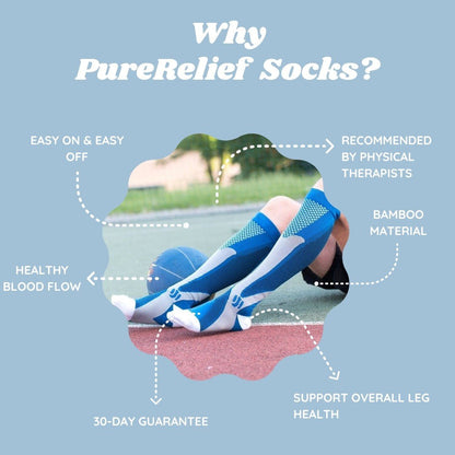 PureRelief Compression Socks - Graduated Compression Stocking Socks for Pain Relief and Comfort 4