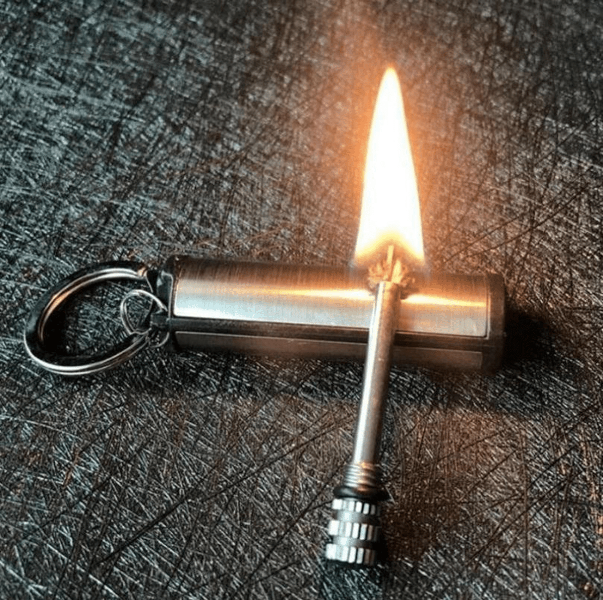 PyroKey - Waterproof Metal Fire Starter Keychain for Outdoor Adventures 0
